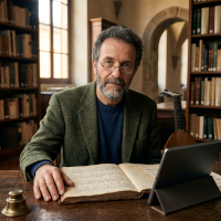 A generated portrait representing Matteo, an Italian
musicologist in his fifties.